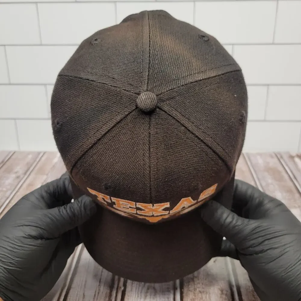 Vintage Texas Longhorns Logo Athletic Spike Snapback Hat Faded Wool Blend